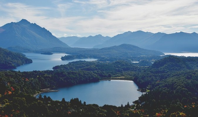 Apreciar a Vista de Bariloche a partir do Cerro Campanário
