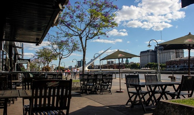 Almoçar em Puerto Madero